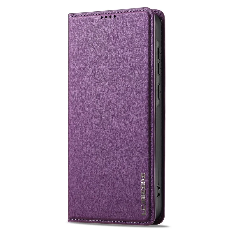 LC.IMEEKE L1 Series for Samsung Galaxy S24 FE Case PU Leather Wallet Stand Protective Phone Cover - Purple