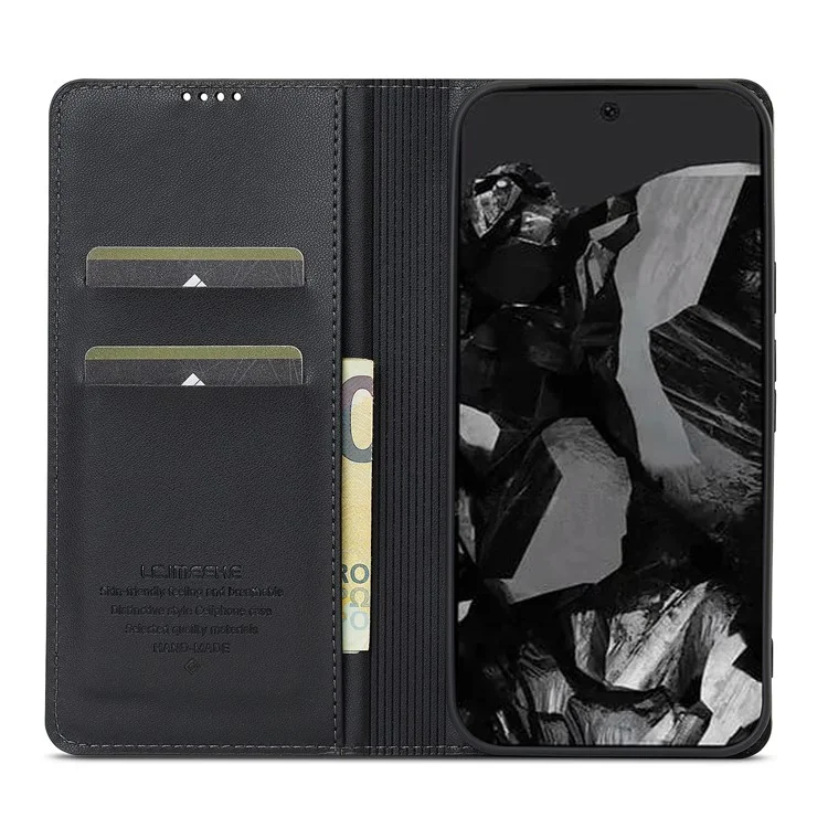 Lc. Серия Imeeke L1 Для Google Pixel 9 Pro / Pixel 9 Case PU Кожаный Кошелек Для Защитной Телефонной Обложки - Черный
