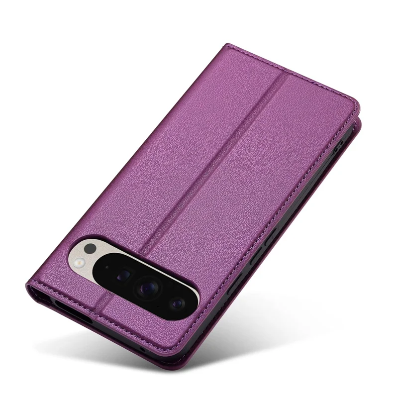LC.IMEEKE L1 Series for Google Pixel 9 Pro  /  Pixel 9 Case PU Leather Wallet Stand Protective Phone Cover - Purple