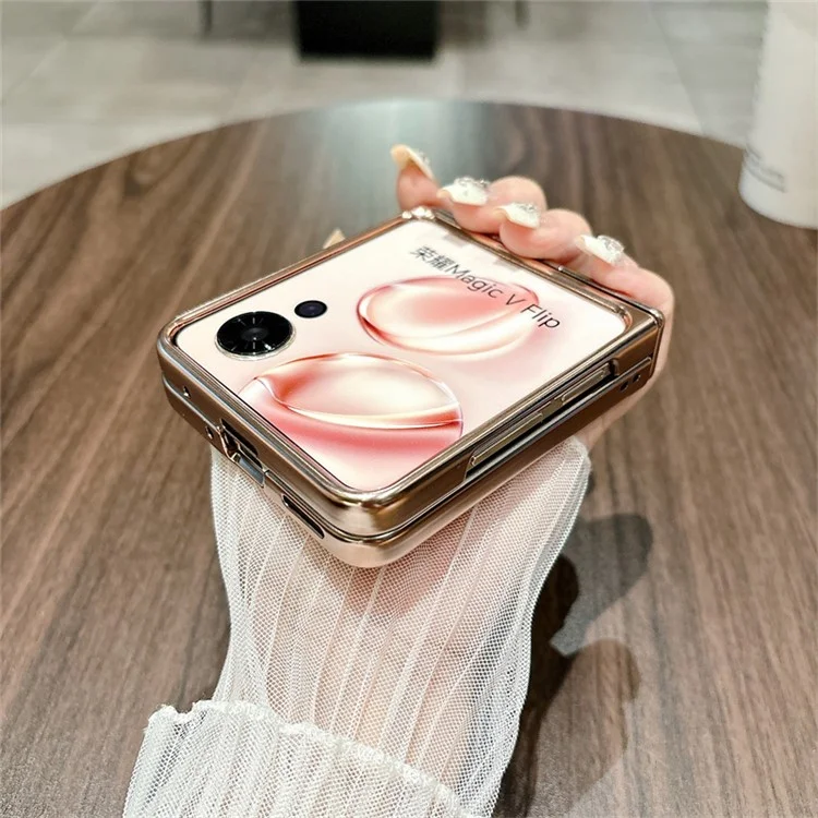 Para Honra Magic V Flip 5G Protetive Hard PC Stars Padrão Tampa do Telefone - Rose Gold