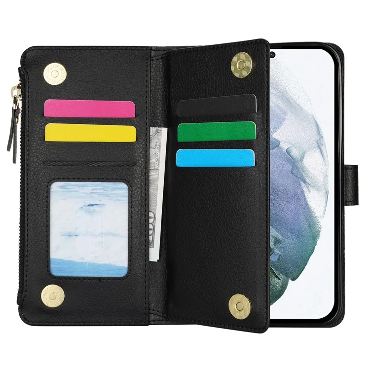 XL-001 Pour Samsung Galaxy S23 Ultra Case Pocket Pocket Pocket Support Téléphone Téléphone - Noir
