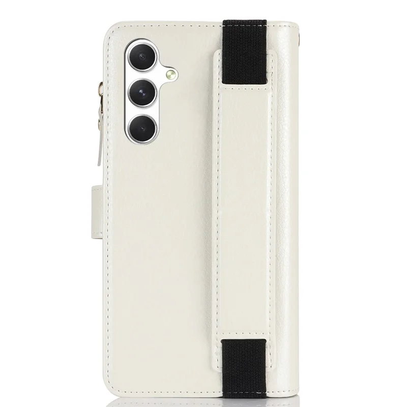 Xl-001 Для Samsung Galaxy A55 5G Case Zipper Pocket Bricel Stand Cover Phone Cover - Белый