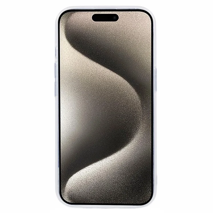 Serie DME Para Iphone 15 Case Matte TPU Tope Telephone Cover - Blanco Translúcido