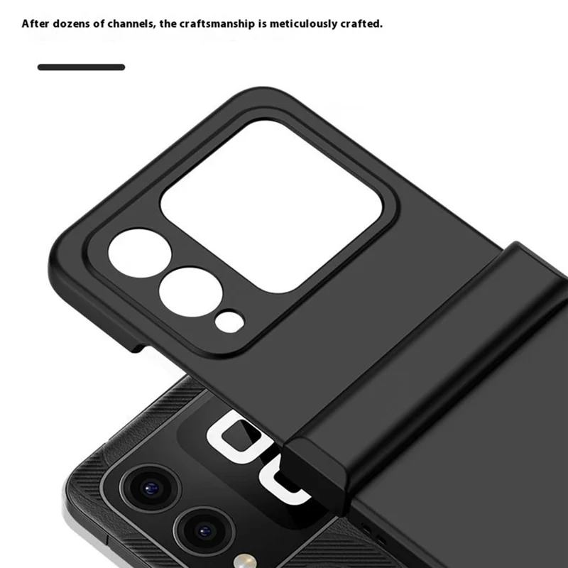 For Huawei nova Flip 5G Case Hinge Protection Skin-Touch PC Phone Cover - Black