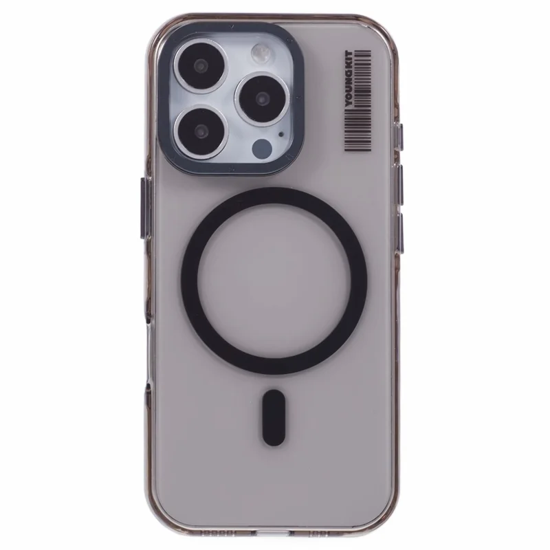 YOUNGKIT For iPhone 16 Pro Case Compatible with MagSafe Clear PC Phone Cover - Transparent Black