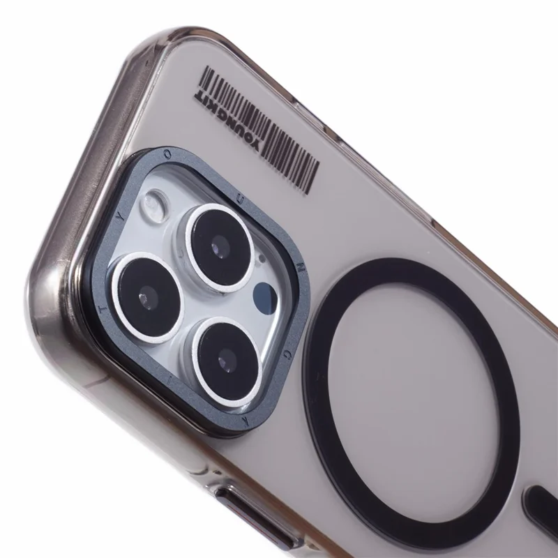 YOUNGKIT For iPhone 16 Pro Case Compatible with MagSafe Clear PC Phone Cover - Transparent Black