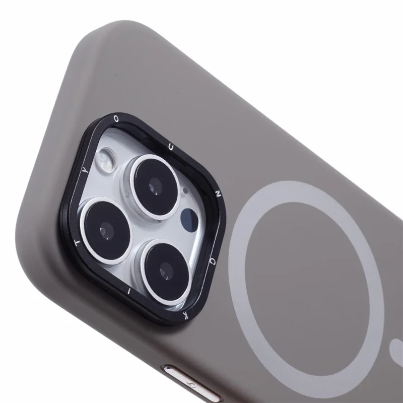 Youngkit Para Iphone 16 Pro Max Case Compatible Con Portada de Teléfono de Silicona de Lente Magsafe - Gris