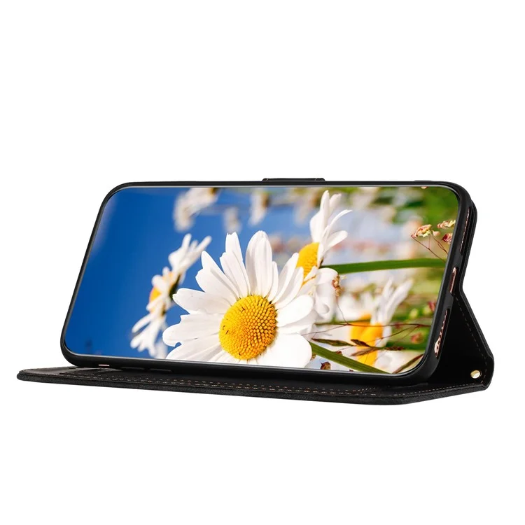 For Honor 200 Lite Case PU Leather Floral Phone Cover with Card Slots - Black