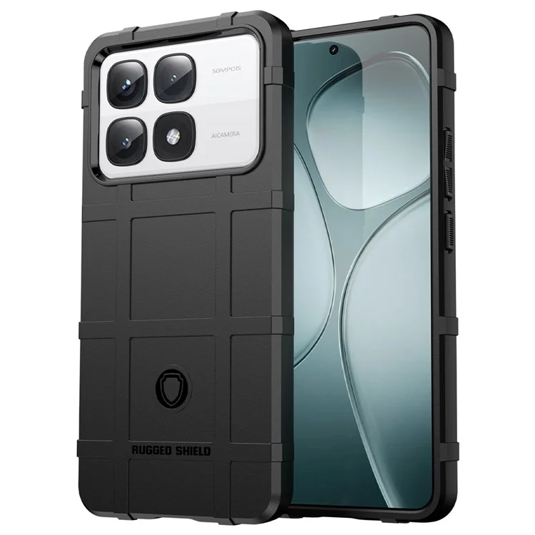 Para Xiaomi Redmi K70 Ultra Case Grid Design TPU Tepla Profunado a Prueba de Scargo - Negro