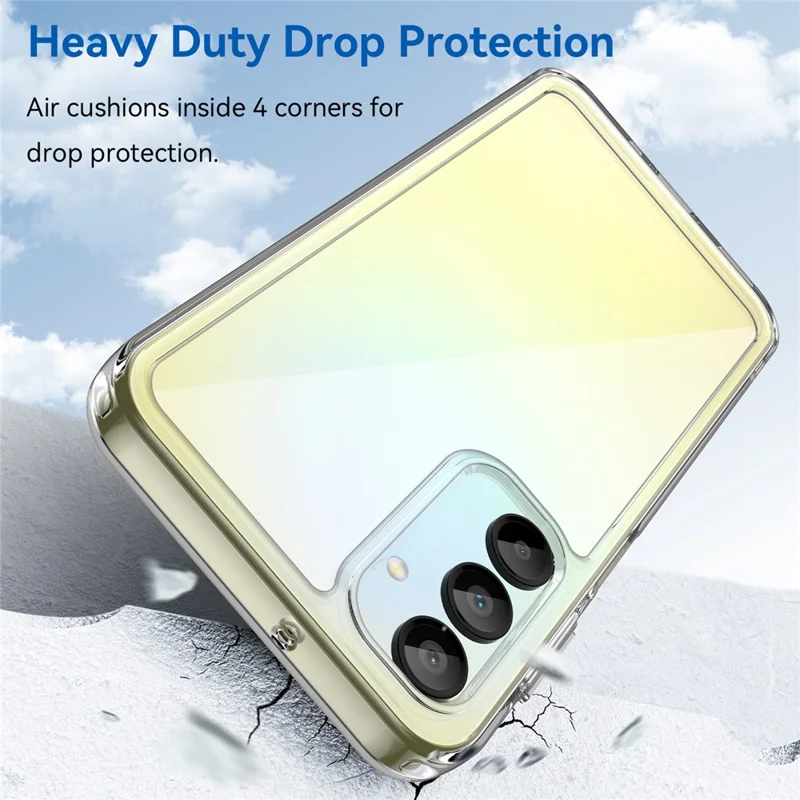 For Samsung Galaxy A16 5G / A16 4G Shockproof Case TPU +Acrylic Protective Clear Phone Cover - Transparent