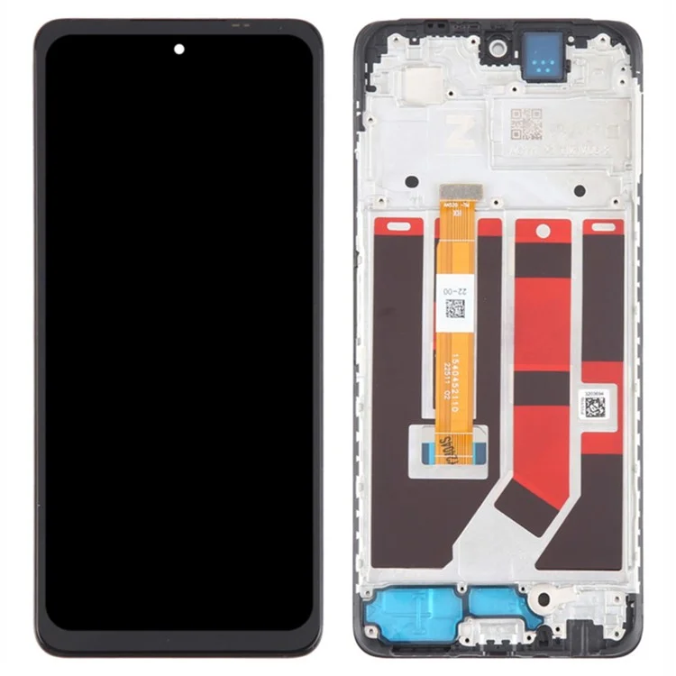Für Oppo A58 4G Grade S LCD-Bildschirm und Digitizer-Baugruppe + Rahmenteil (ohne Logo)