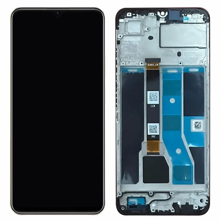Für Realme C53 (Global) Grade C LCD-Bildschirm und Digitizer-Baugruppe + Rahmenteil (ohne Logo)