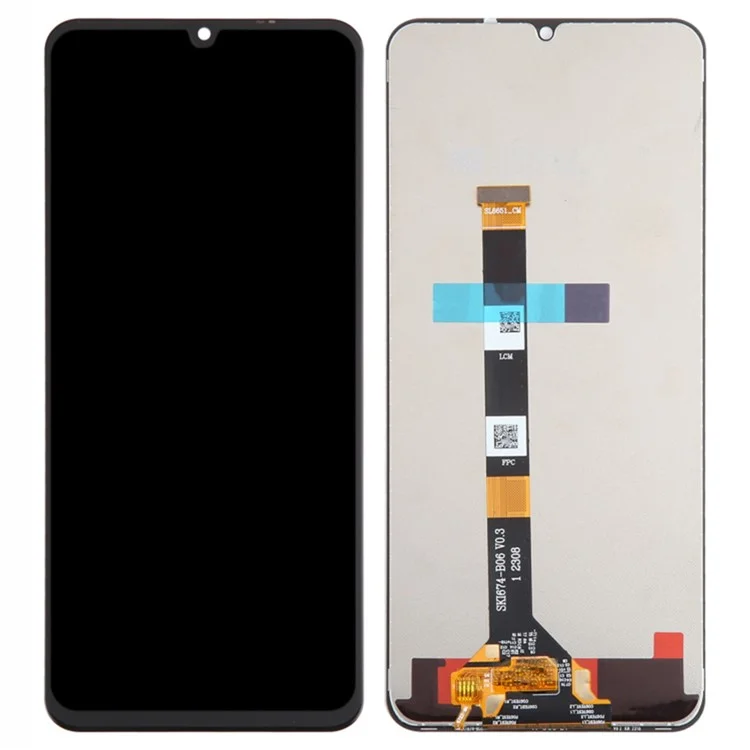 Pour le Royaume C53 (global) / Narzo N53 4G / C51 / Remarque 50 4G / Pièce D'assemblage D'écran LCD et de Numériseur C60 Grade C (sans Logo)