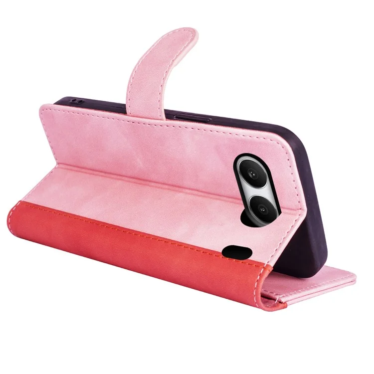 Für OnePlus Nord 4 Wallet Case Leder Handyhülle Mehrfarbiges Design - Pink
