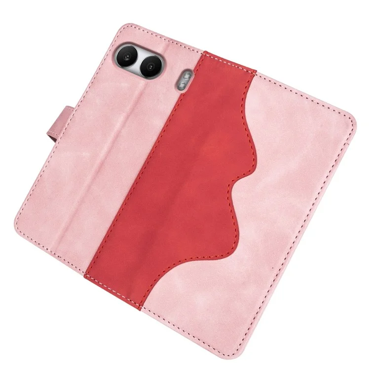 Für OnePlus Nord 4 Wallet Case Leder Handyhülle Mehrfarbiges Design - Pink