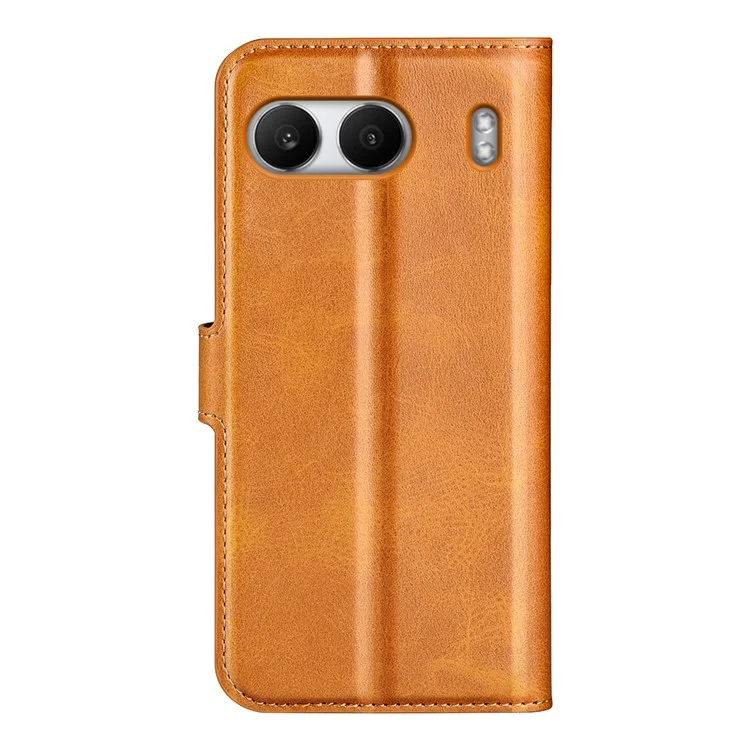 For OnePlus Nord 4 Stand Case Anti-Scratch Calf Texture Leather Phone Cover - Yellow
