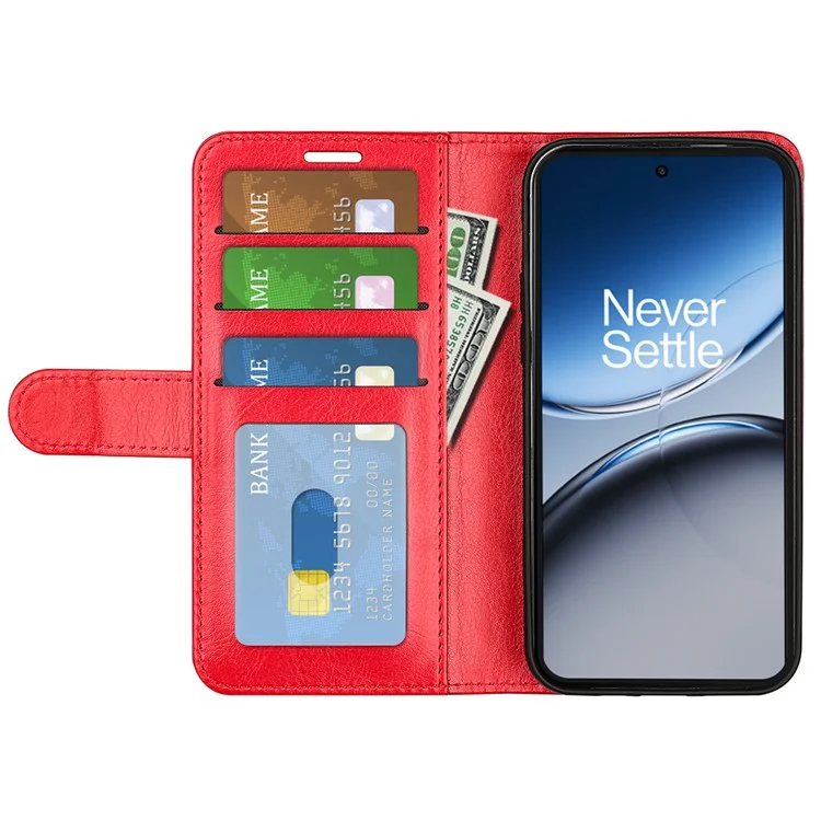 Für OnePlus Nord 4 Wallet Case Crazy Horse Texture Stand Lederhülle - Rot