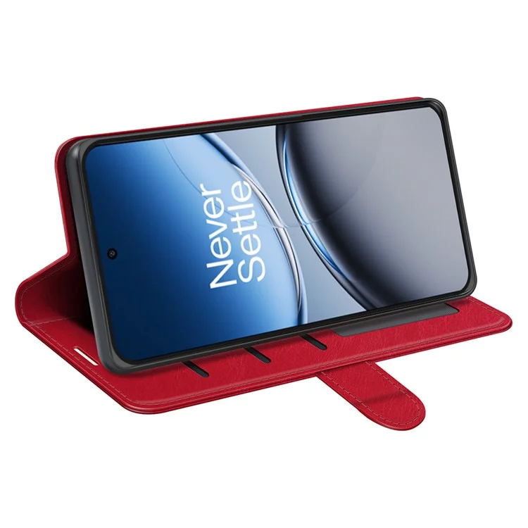 Für OnePlus Nord 4 Wallet Case Crazy Horse Texture Stand Lederhülle - Rot