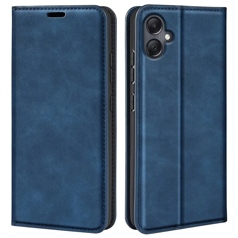 Para Samsung Galaxy A06 Case Skin-Touch Leather Wallet Phone Cover - Azul