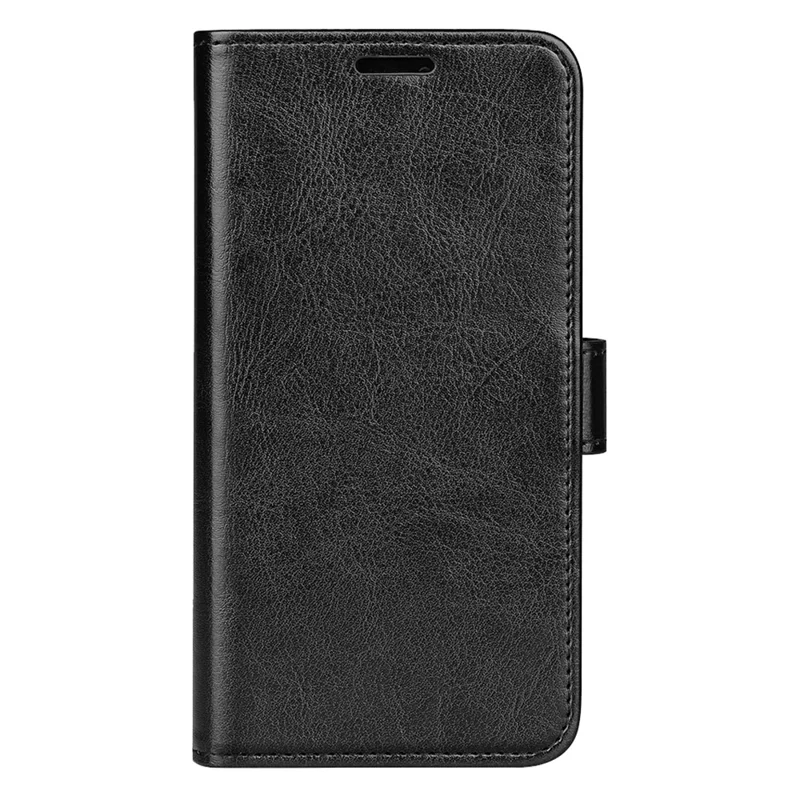 For Samsung Galaxy A06 4G Wallet Case Crazy Horse Texture Stand Leather Phone Cover - Black