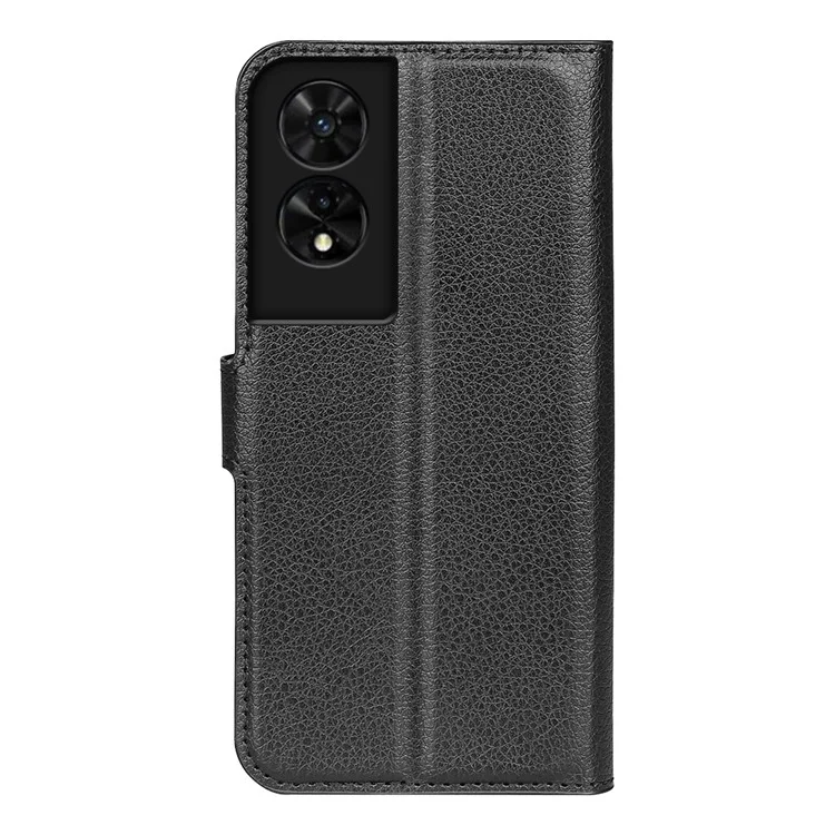Per TCL 505 Case Litchi Texture Shockproof Leather Wallet Phone Cover - Nero