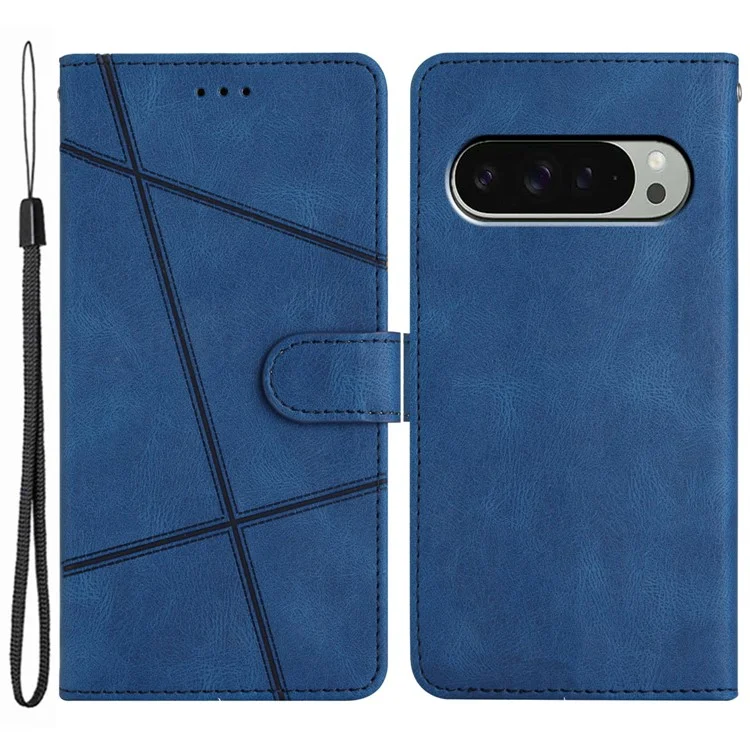 Для Google Pixel 9 Pro XL Case Crazy Horse Texture PU - Синий