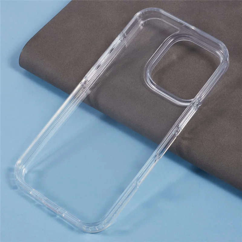 X-LEVEL For iPhone 16 Pro Case Acrylic+Silicone Anti-Scratch Clear Back Phone Cover - Transparent