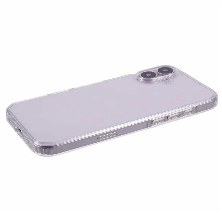Niveau x Pour Iphone 16 Plus Case Acrylique + Silicone Anti-cratch Couverture du Téléphone Arrière - Transparent