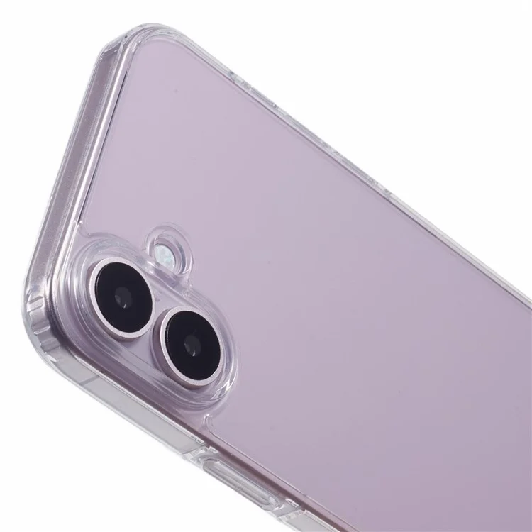 Niveau x Pour Iphone 16 Plus Case Acrylique + Silicone Anti-cratch Couverture du Téléphone Arrière - Transparent