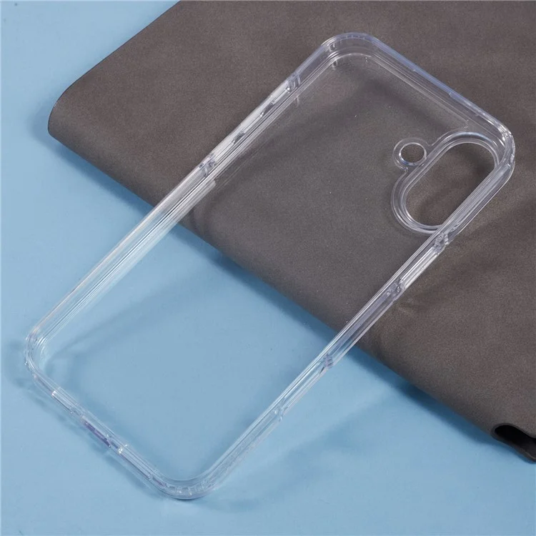 Niveau x Pour Iphone 16 Plus Case Acrylique + Silicone Anti-cratch Couverture du Téléphone Arrière - Transparent