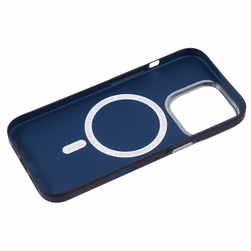 X-LEVEL Per iPhone 16 Pro Case Compatibile con MagSafe Carbonio Nanofibre+Telaio Metallico Cover per Telefono - Nero