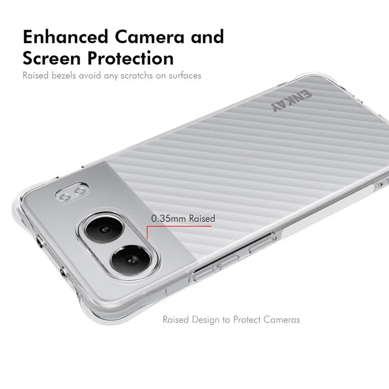 ENKAY HAT PRINCE для OnePlus Nord 4, прозрачный чехол TPU, защитный чехол для телефона с защитой от падения в углах