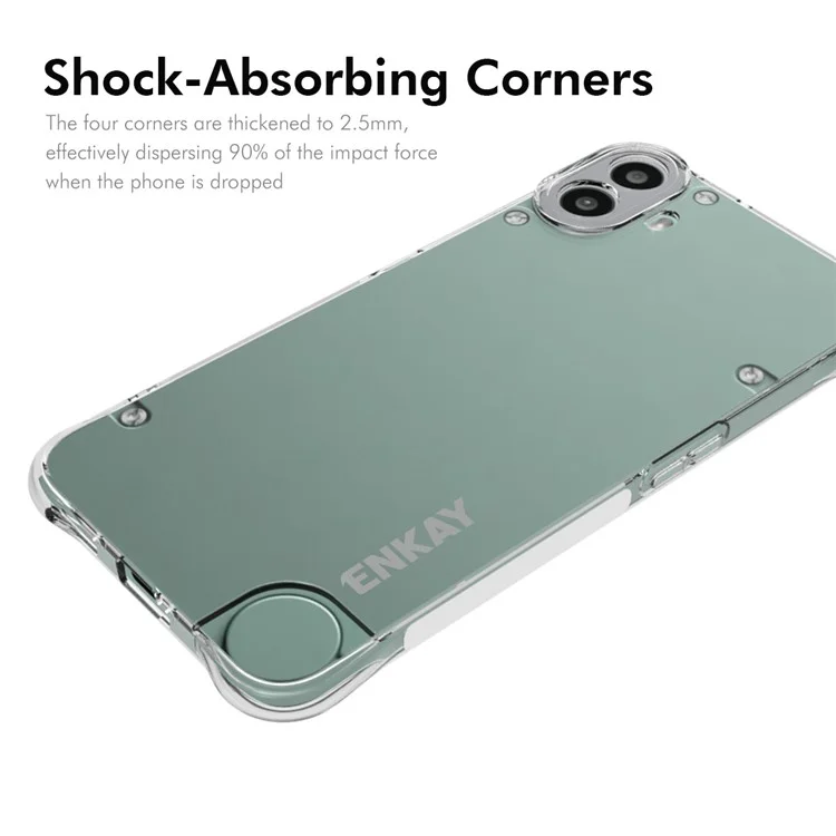 ENKAY HAT PRINCE Para Nada CMF Phone 1 Clear Case TPU Phone Cover Corner Airbag Proteção Contra Quedas