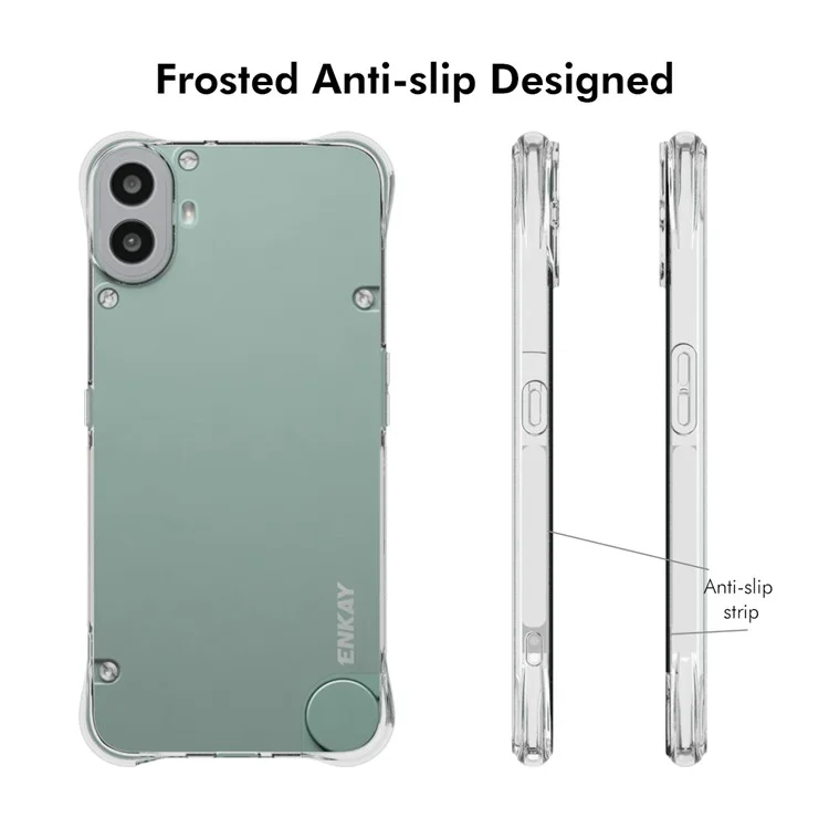 ENKAY HAT PRINCE Para Nada CMF Phone 1 Clear Case TPU Phone Cover Corner Airbag Proteção Contra Quedas