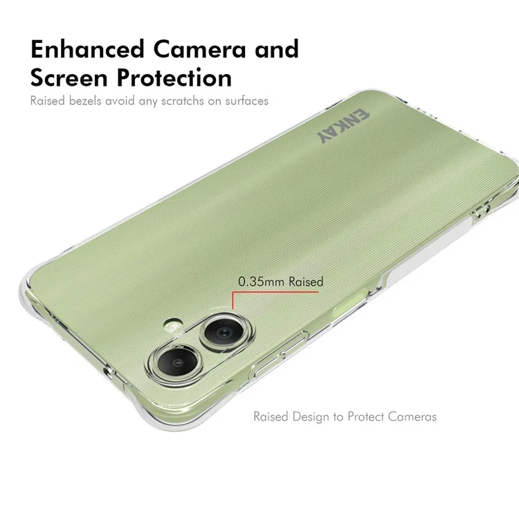 ENKAY HAT PRINCE per Samsung Galaxy A06 Custodia Clear Case TPU Copertura Telefonica Protezione Caduta Angolare Airbag