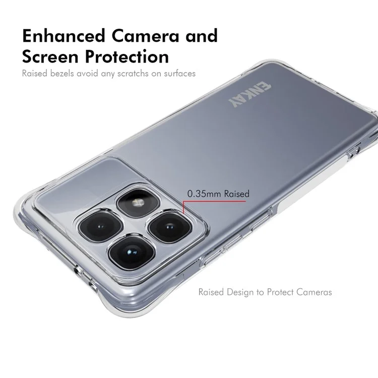 ENKAY HAT PRINCE Für Xiaomi Redmi K70 Ultra Clear Case TPU Handyhülle Eckenairbag Fallschutz