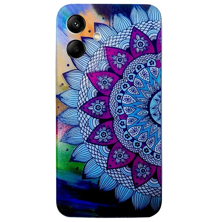 Para Samsung Galaxy A06 Case Pattern Printing Cell Phone TPU Back Cover - Mandala Flower