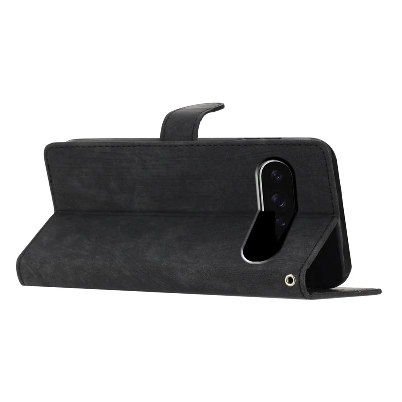 Para o Google Pixel 9 / 9 Pro Case Com Coágulos de Cartão Touque de Pele de Couro PU Stand - Preto