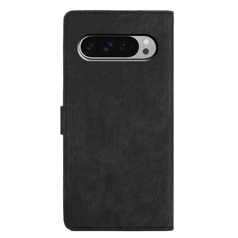 Para o Google Pixel 9 / 9 Pro Case Com Coágulos de Cartão Touque de Pele de Couro PU Stand - Preto
