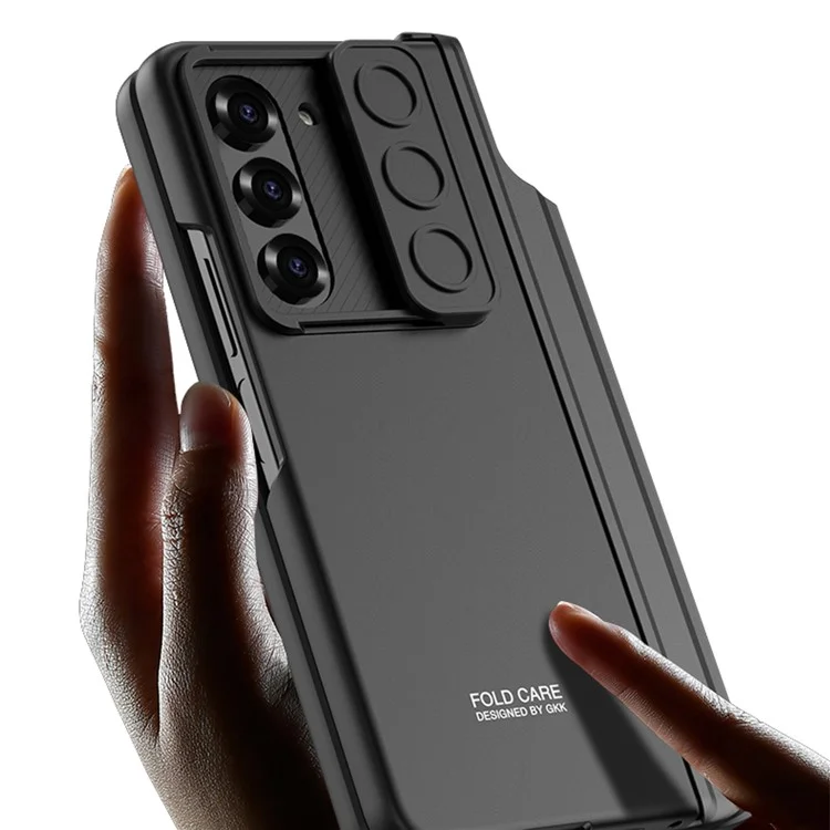 GKK Pour Samsung Galaxy Z Fold6 5G Kickstand Case de Protection de Charnière Magnétique PC Couverture Téléphonique Avec Film D'écran - Noir