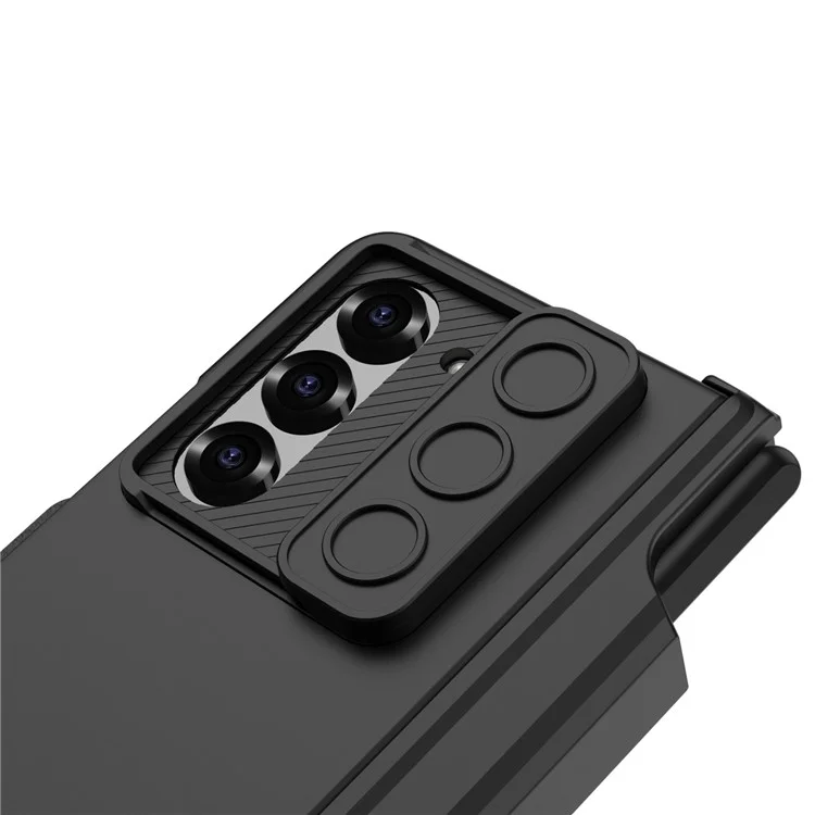 GKK Pour Samsung Galaxy Z Fold6 5G Kickstand Case de Protection de Charnière Magnétique PC Couverture Téléphonique Avec Film D'écran - Noir