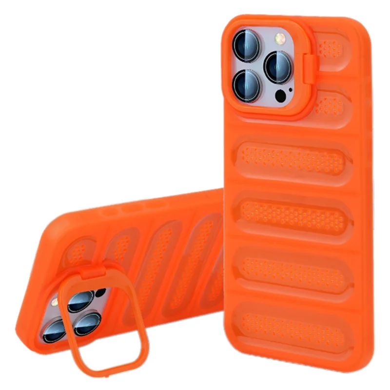 Pour L'iphone 16 Pro Dissipation de Thermos - Orange Transparent