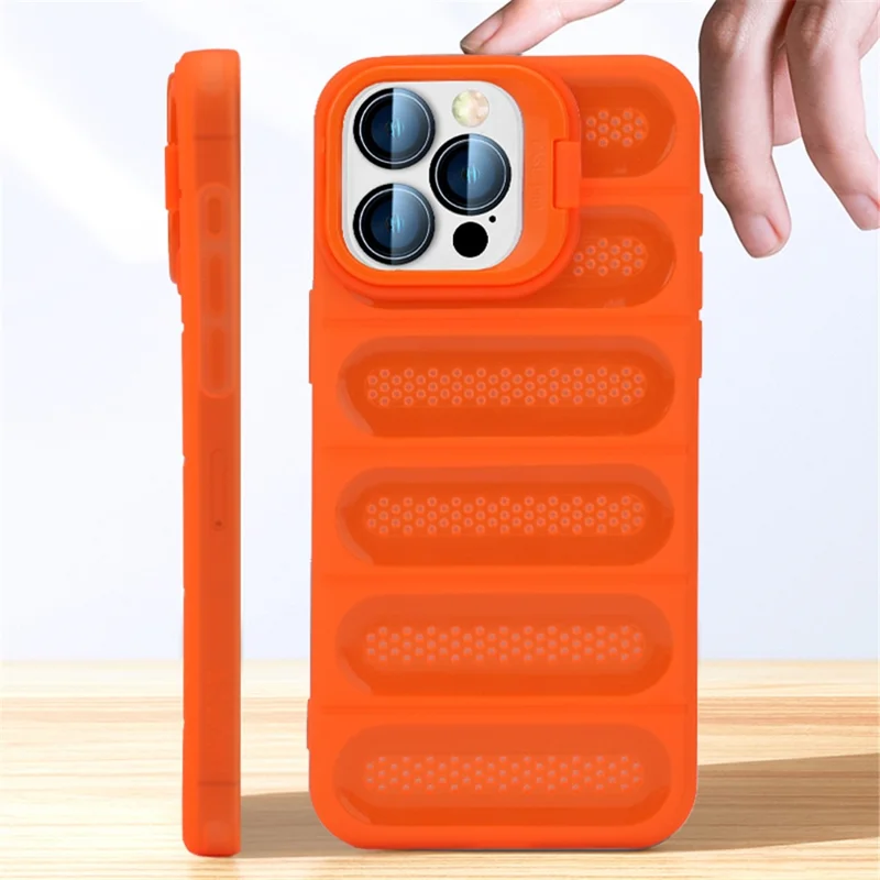 Pour L'iphone 16 Pro Dissipation de Thermos - Orange Transparent