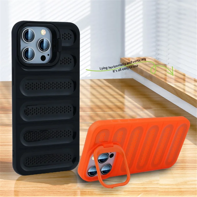 Pour L'iphone 16 Pro Dissipation de Thermos - Orange Transparent