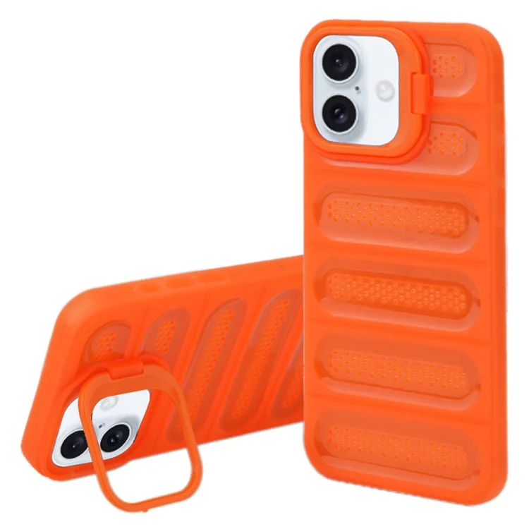 Pour L'iphone 16 Dissipation de Thermos - Orange Transparent