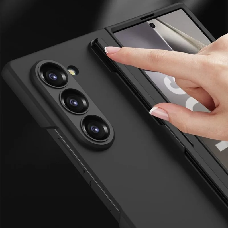 GKK Для Samsung Galaxy Z Fold6 5G Case Case Antip-drop Pencil Slot PC Cover с Экраном Пленкой - Черный