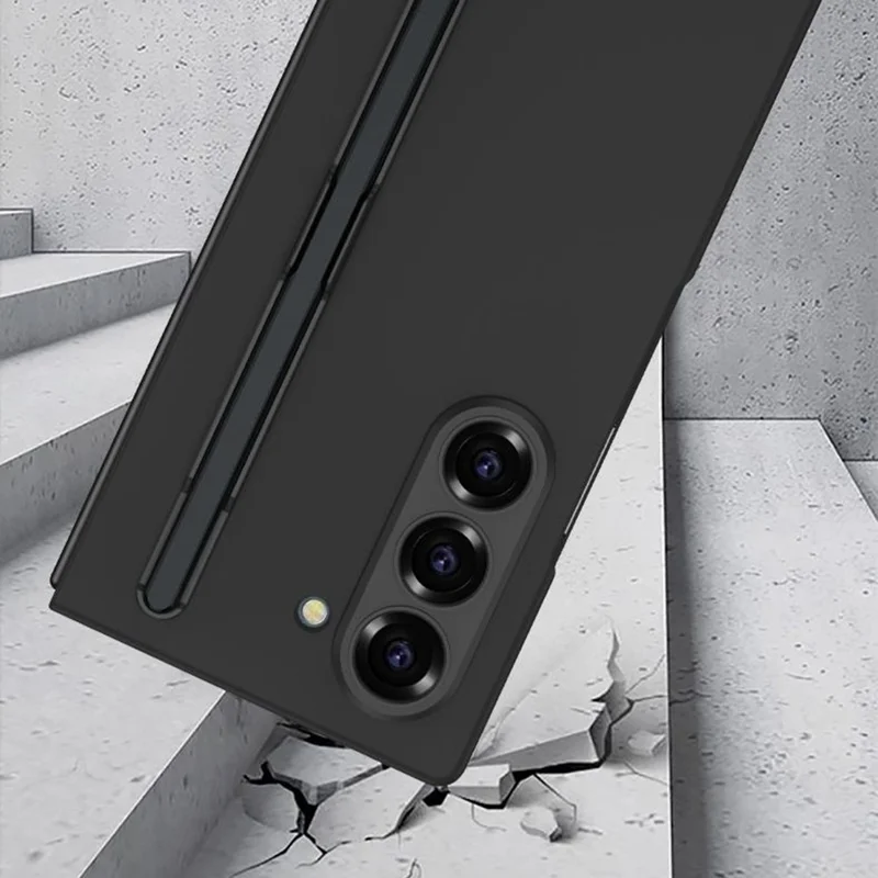 GKK Для Samsung Galaxy Z Fold6 5G Case Case Antip-drop Pencil Slot PC Cover с Экраном Пленкой - Черный