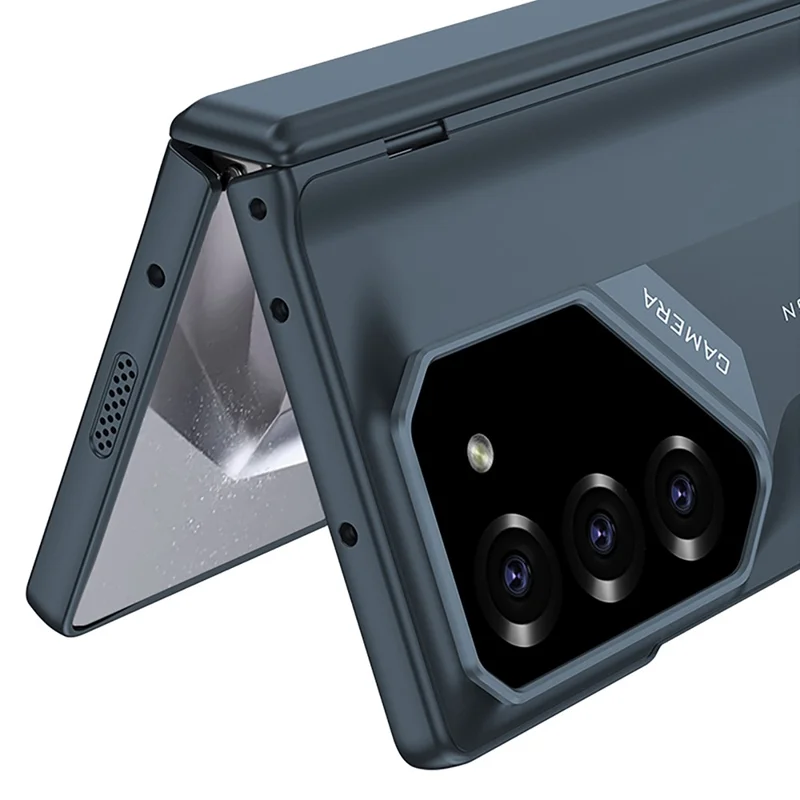 GKK For Samsung Galaxy Z Fold6 5G Case Hinge Protection Shockproof PC Phone Cover with Screen Film - Black