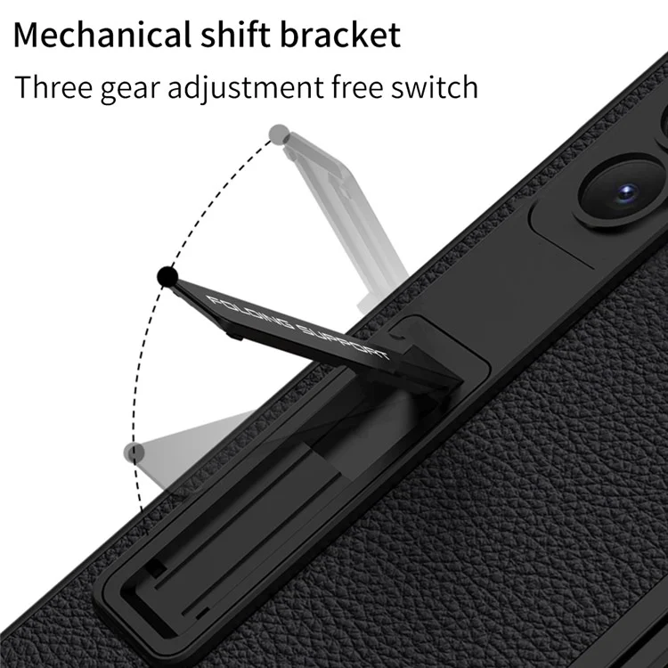 GKK Para Samsung Galaxy Z Fold6 5G Case Shock Prop -hard PC+PU Puno Contra Con Parte - Fibra de Carbono