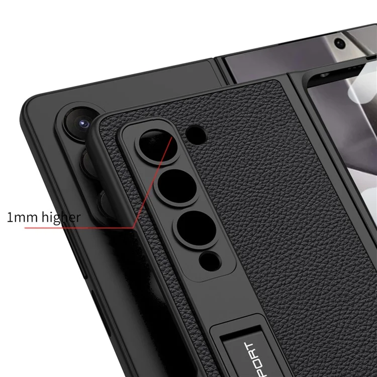 GKK Para Samsung Galaxy Z Fold6 5G Case Shock Prop -hard PC+PU Puno Contra Con Parte - Fibra de Carbono
